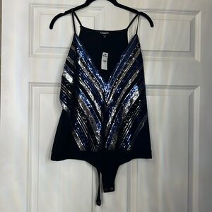 Express bodysuit size XL NWT with sequin